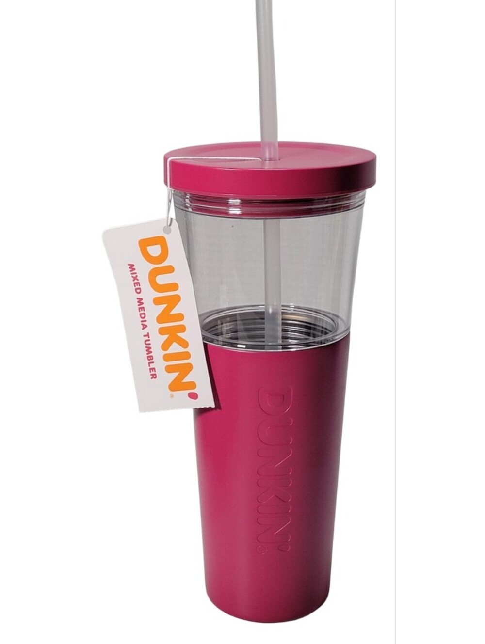 Dunkin 2024 28oz Tumbler Mixed Media Pink
